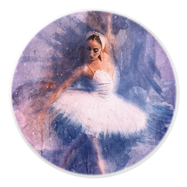 Bouton De Porte En Céramique Armoire céramique Knob-Ballerina (Devant)