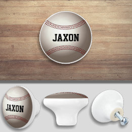 Bouton De Porte En Céramique Armoire de baseball Sports Knock