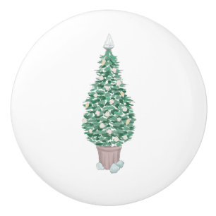 Bouton De Porte En Céramique Armoire en céramique de Noël côtier