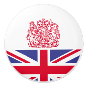 Bouton De Porte En Céramique Armoiries britanniques