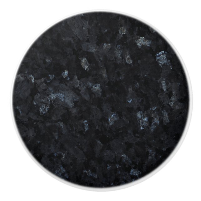 Bouton De Porte En Céramique Arrière - plan bleu de motif de pierre de perle de (Devant)