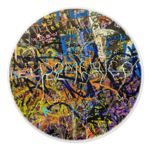 Bouton De Porte En Céramique Arrière - plan de graffiti