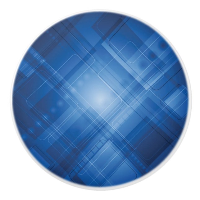 Bouton De Porte En Céramique Arrière - plan de pointe bleu-foncé (Devant)