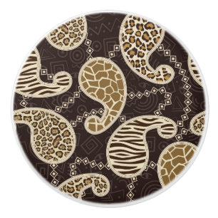 Bouton De Porte En Céramique Arrière - plan de style de Paisley
