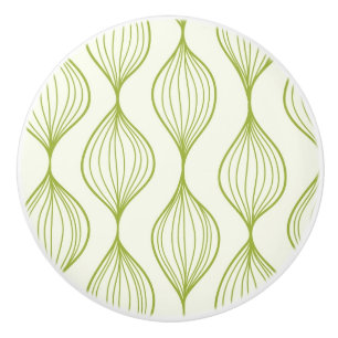 Bouton De Porte En Céramique Arrière - plan vertical vert de motif d'ogee