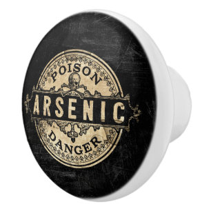 Bouton De Porte En Céramique Arsenic Vintage Style Étiquette de poison