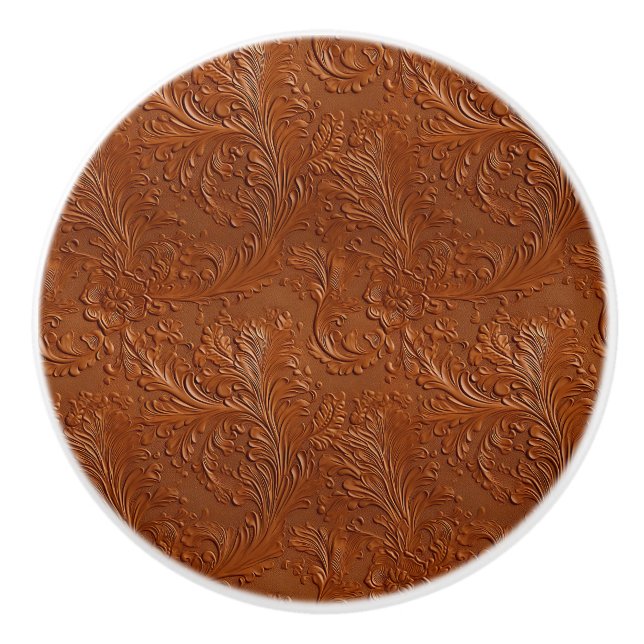 Bouton De Porte En Céramique Art Brown occidental (Devant)