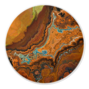 Bouton De Porte En Céramique Art naturel d'abrégé sur la géométrie de roche