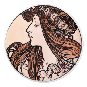 Bouton De Porte En Céramique Art Nouveau