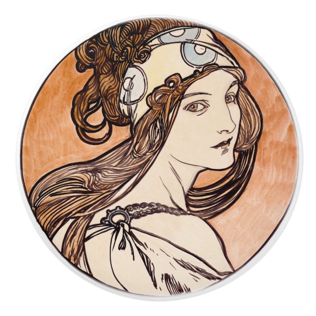 Bouton De Porte En Céramique Art Nouveau (Devant)