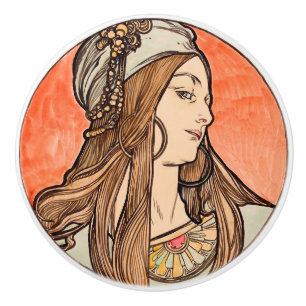 Bouton De Porte En Céramique Art Nouveau