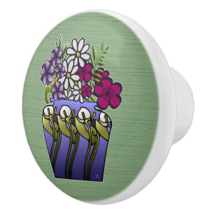 Bouton De Porte En Céramique Artiste Lily Vase