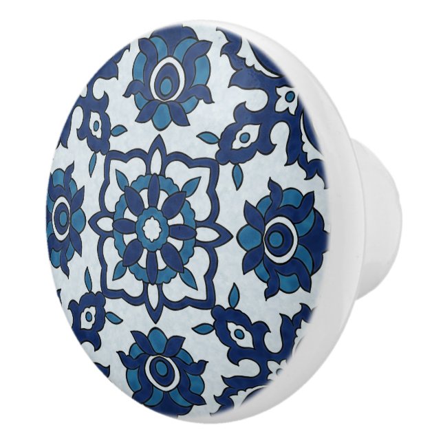 Bouton De Porte En Céramique Azulejos Floral Carrelage Motif (Droite)