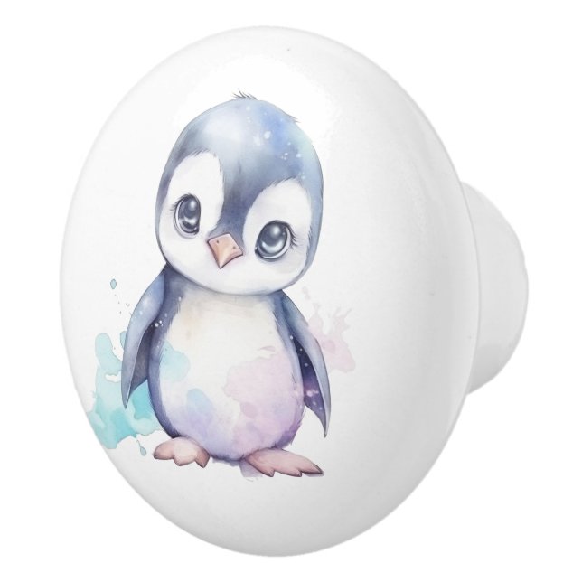 Bouton De Porte En Céramique Baby Penguin Ceramic Knob (Droite)