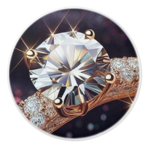 Bouton De Porte En Céramique Bague diamant or