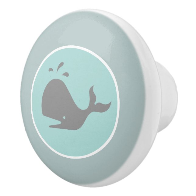 Bouton De Porte En Céramique Baleines Mammifères océaniques (Droite)