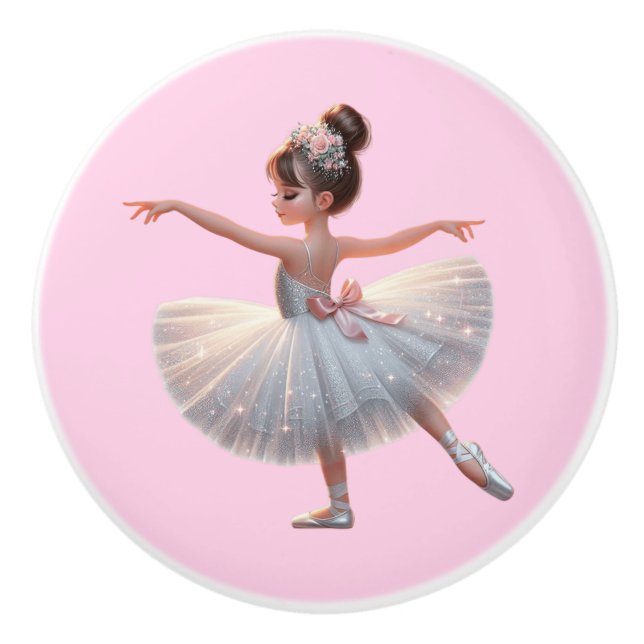 Bouton De Porte En Céramique Ballerina (Devant)