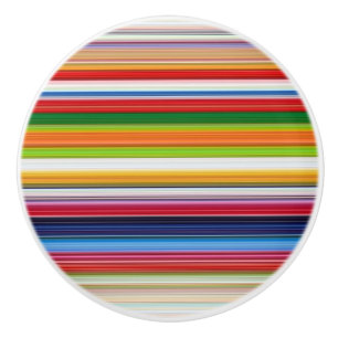 Bouton De Porte En Céramique Bandes chaudes et colorées