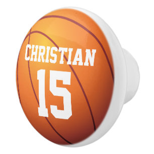 Bouton De Porte En Céramique Basket-ball personnalisé