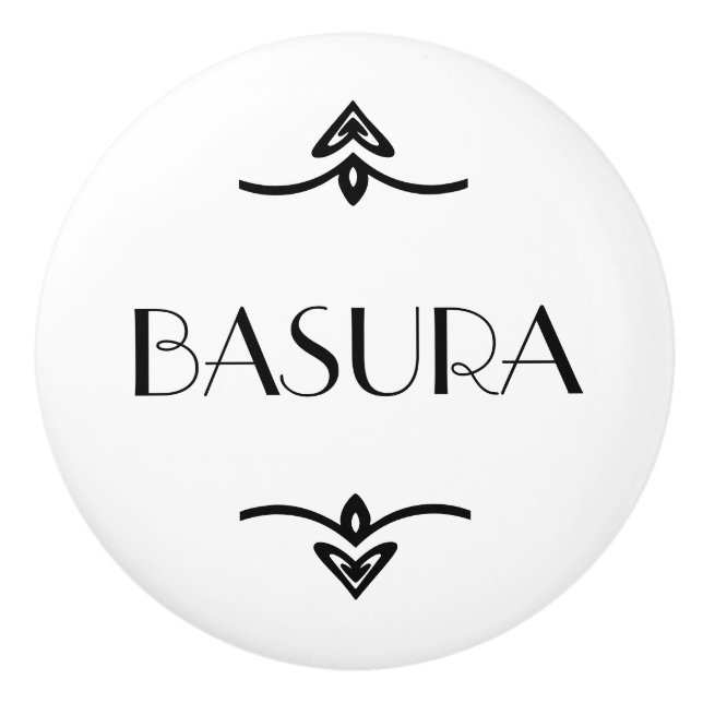 Bouton De Porte En Céramique Basura (Devant)