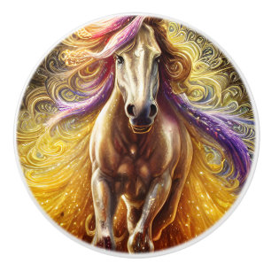 Bouton De Porte En Céramique Beau Cheval