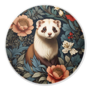 Bouton De Porte En Céramique Beau furet inspiré de William Morris