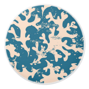 Bouton De Porte En Céramique Beau motif de corail