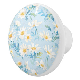 Bouton De Porte En Céramique Beauté bleue Pastel