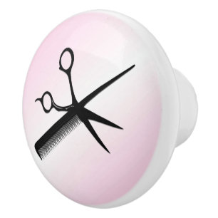 Bouton De Porte En Céramique Beauticier Design Rose