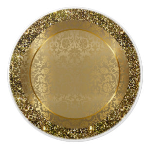 Bouton De Porte En Céramique Belle Elegant Gold Design