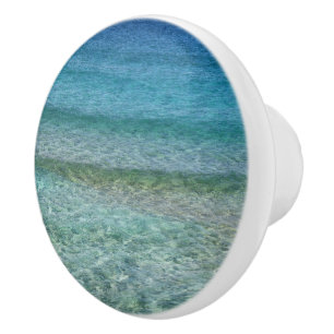 Bouton De Porte En Céramique Belle mer des Caraïbes calme