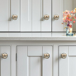 Bouton De Porte En Céramique Belle perles d'or en émail Dragonfly Art Déco