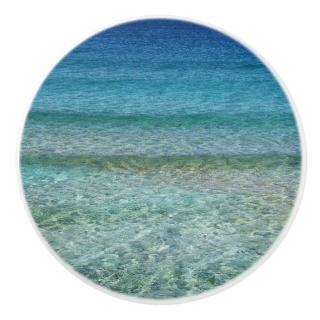 Bouton De Porte En Céramique Belle plage de sable (Devant)