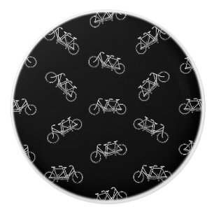 Bouton De Porte En Céramique Bicyclette en tandem Vintage Imprimer Motif vélo