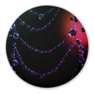 Bouton De Porte En Céramique Bijou Spiderweb noir rose violet cercueil en céram