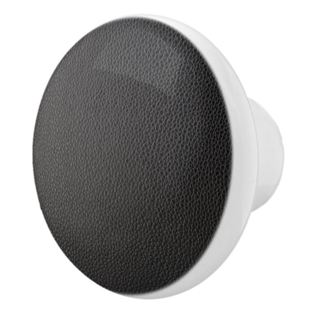 Bouton De Porte En Céramique Black faux leather (Droite)