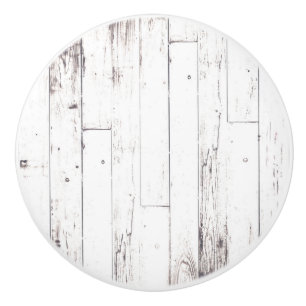 Bouton De Porte En Céramique Blanc Shabby Chic Bois Grange de Ferme Rustique