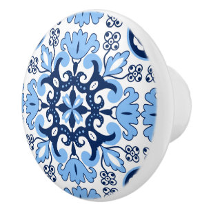 Bouton De Porte En Céramique 💙 bleu azulejos
