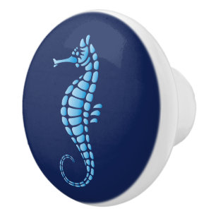 Bouton De Porte En Céramique Bleu marin