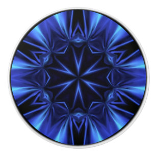 Bouton De Porte En Céramique Bleu Temps Warp ~ Inspiré Par La Voie Lactée Galax