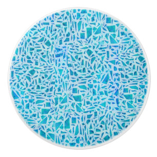 Bouton De Porte En Céramique Bleu Turquoise Mosaïque Carrelage Moderne Chic