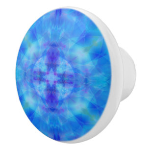 Bouton De Porte En Céramique Blue Wings