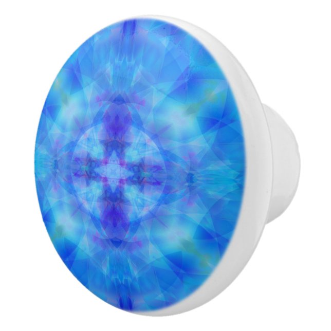 Bouton De Porte En Céramique Blue Wings (Droite)