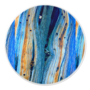 Bouton De Porte En Céramique bois de flottage bleu Thunder_Cove