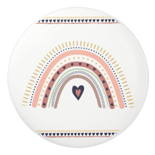 Bouton De Porte En Céramique Bonheur Bohème Arc-en-ciel Moderne Minimaliste Ten