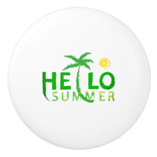 Bouton De Porte En Céramique Bonjour été