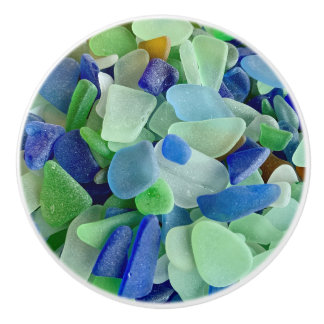 Bouton De Porte En Céramique Boucle de porte Seaglass - décoration de la plage 