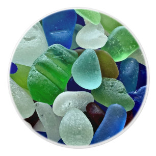 Bouton De Porte En Céramique Boucle de porte Seaglass - décoration de la plage