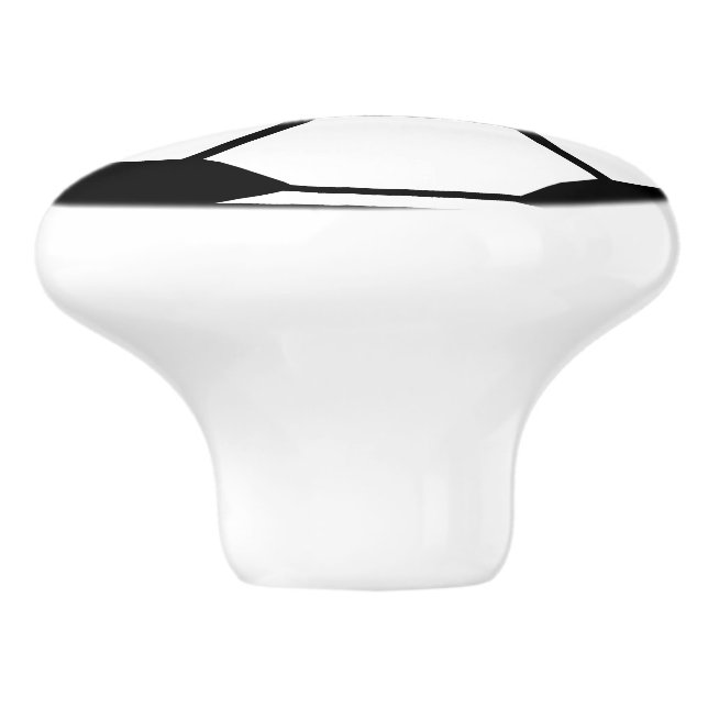 Bouton De Porte En Céramique Boule de football (Côté)