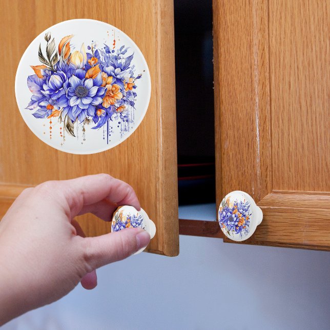 Bouton De Porte En Céramique Bouquet brillant (Créateur téléchargé)